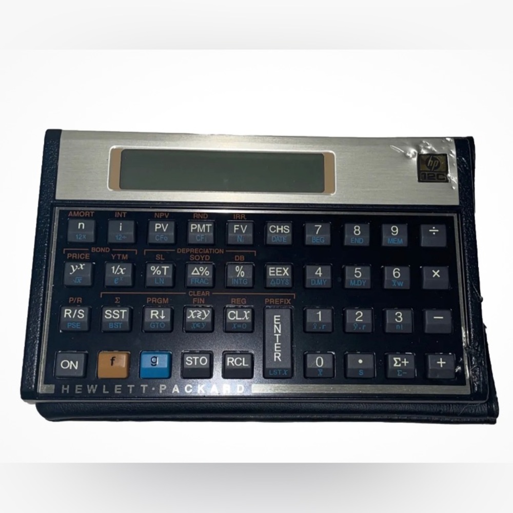 VintageHP 12C Financial Calculator HP Hewlett Packard No Case Dual Style Battery - Picture 4 of 6
